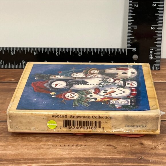 Vintage Jamie Carter Snowman Collection 90185 Wood Mounted Rubber STAMPS HAPPEN - Picture 4 of 8